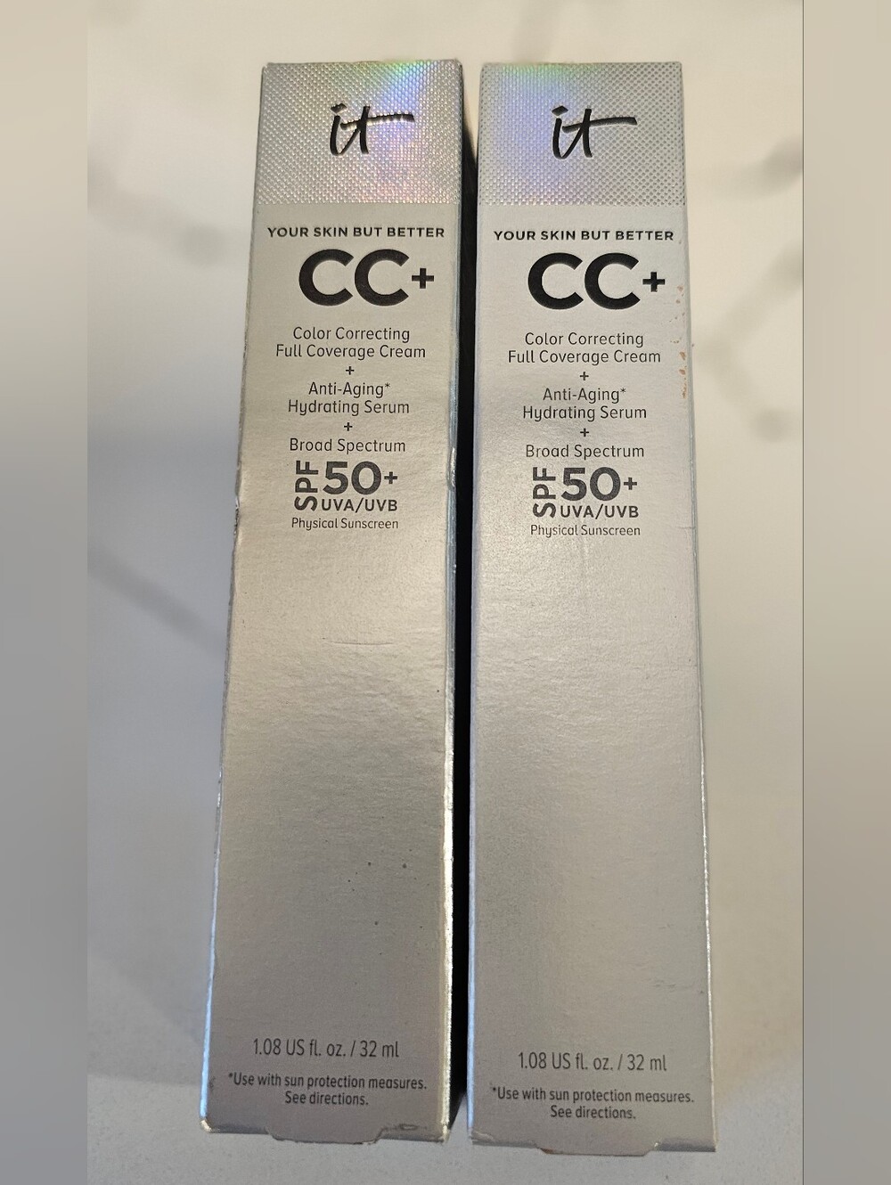 IT Cosmetics CC+ Cream Full Coverage Color Correcting SPF 50+ — Tan Rich